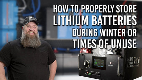 RV lithium battery winter storage