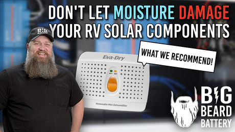 Protecting RV solar equipment from humidity in a storage compartment
