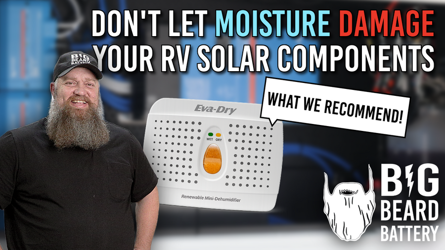 Protecting RV solar equipment from humidity in a storage compartment