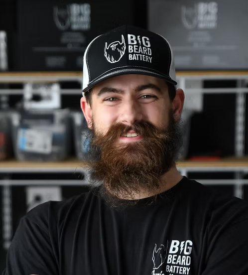Big Beard Battery Snapback Trucker Hat