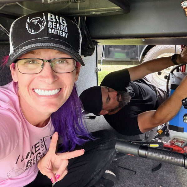Big Beard Battery team working on an RV installation