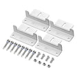 RICH SOLAR 1 1/4 inch silver Z-brackets, pack of four