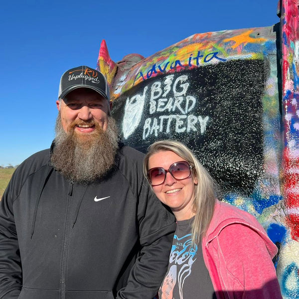 Todd and Stephanie Henson at Cadillac Ranch
