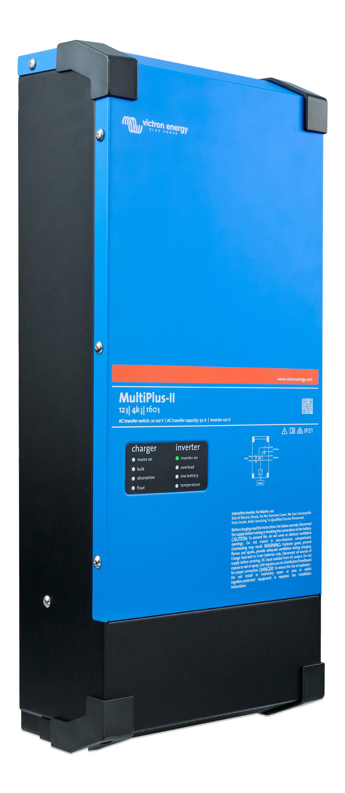 Victron MultiPlus-II 12V 4k 160A 2x120V — right view