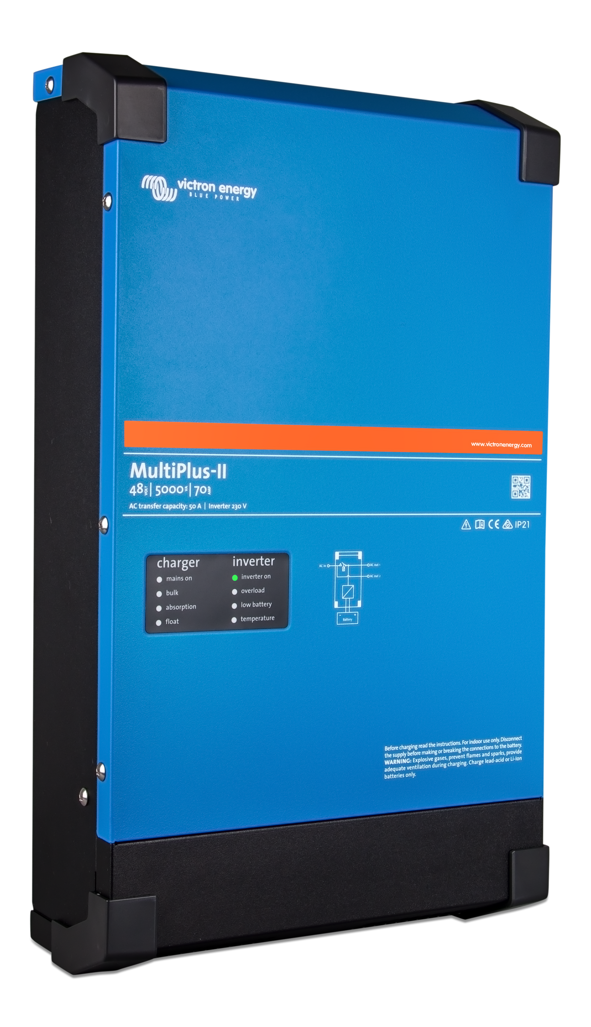 Victron MultiPlus-II 48V 5000VA inverter charger right-side view