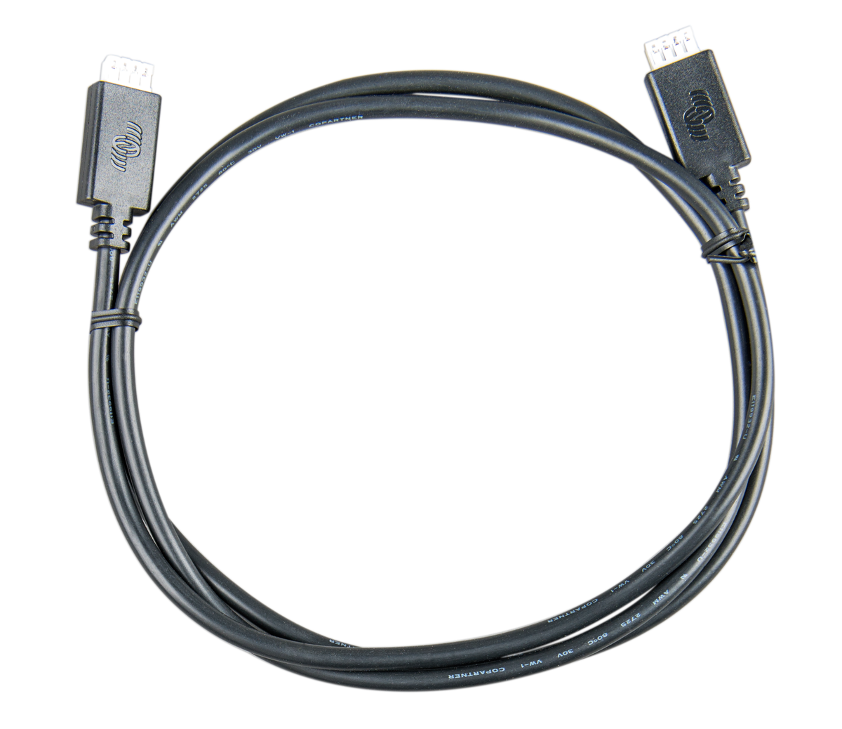 Victron Energy VE.Direct cable with straight connectors; representative manufacturer photo, 0.9 m shown
