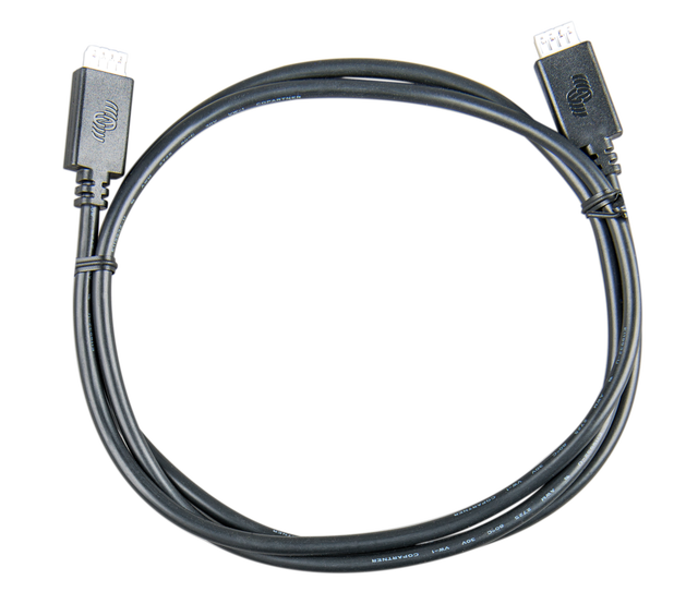 Victron Energy VE.Direct cable with straight connectors; representative manufacturer photo, 0.9 m shown